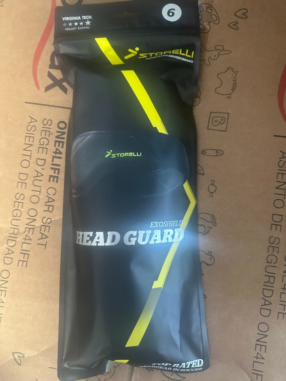 STORELLI EXOSHIELD HEAD GUARD BLACK 6 NIB